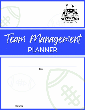 Team Mom & Coach Management Planner - American Football